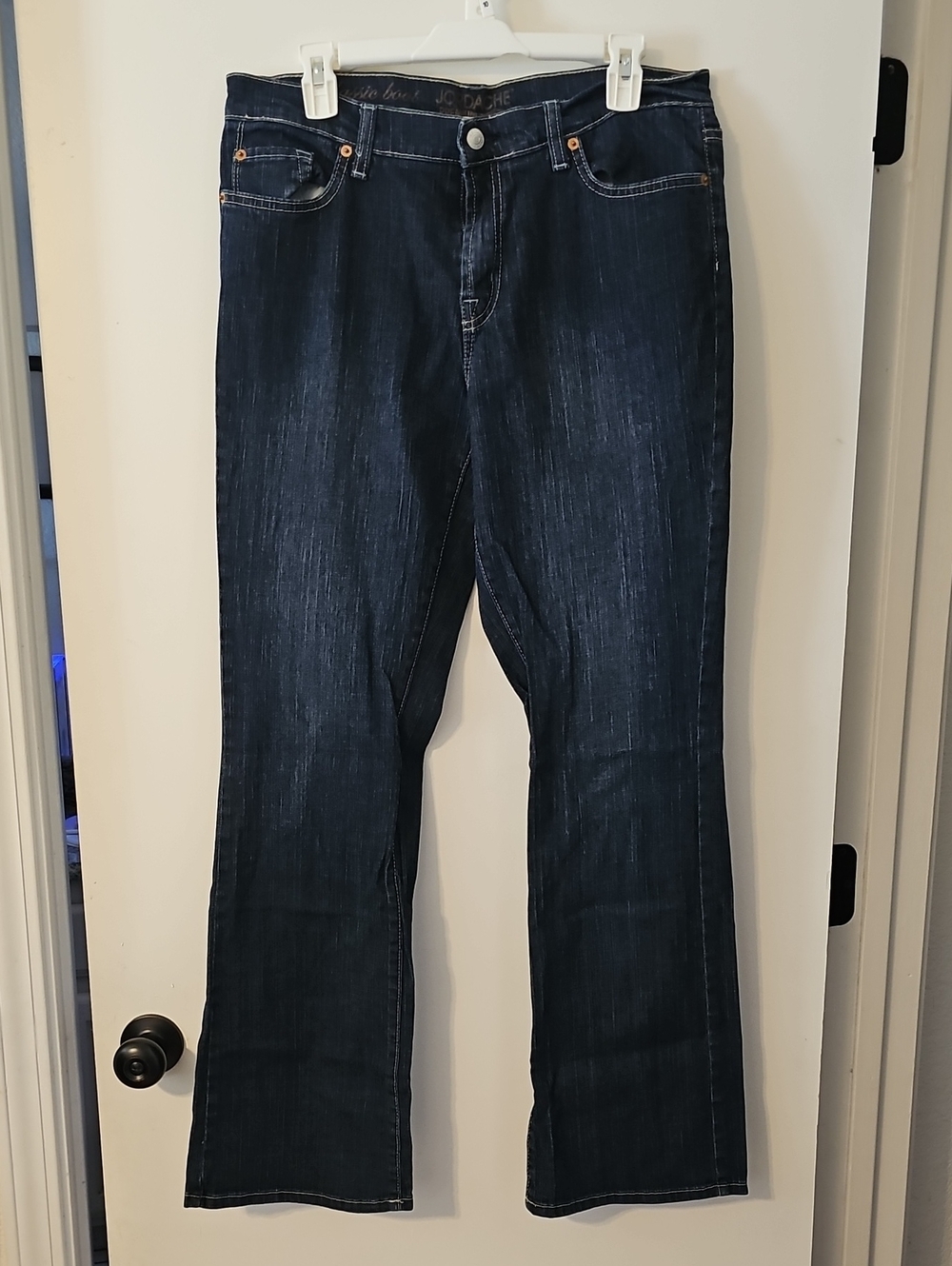Vintage Jordache Dark Wash Boot Cut Blue Jeans Size 12 Average